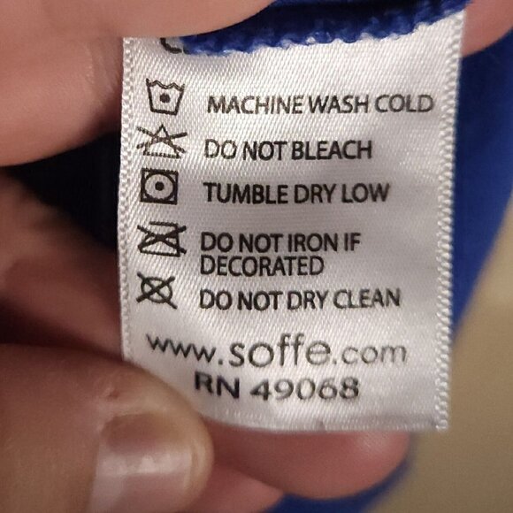 University Of Kansas Jayhawks Blue Long Sleeve Top Soffe Medium - Picture 5 of 5